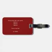 Jedermann-Monogramm-Maroball-Schwarzfußball Gepäckanhänger (Rückseite horizontal)