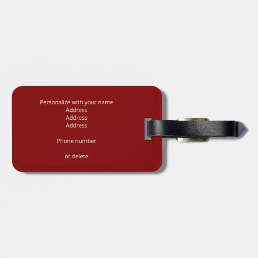 Jedermann-Monogramm-Maroball-Schwarzfußball Gepäckanhänger (Rückseite horizontal)