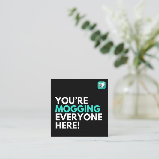 Jedermann Quadratische Visitenkarte (Stehend Vorderseite)