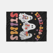 Jedermann Stims Funny Autism Ghost Halloween Sp Fleecedecke (Vorderseite (Horizontal))