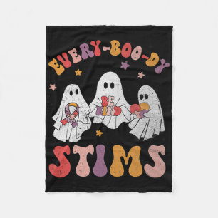 Jedermann Stims Funny Autism Ghost Halloween Sp Fleecedecke