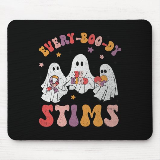 Jedermann Stims Funny Autism Ghost Halloween Sp Mousepad (Vorne)