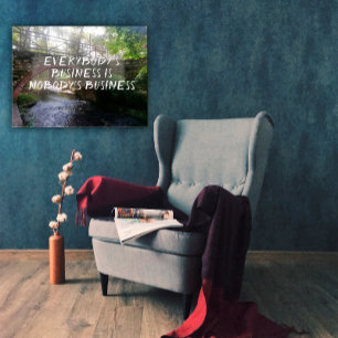 Jedermanns Geschäft Spruch Brücke Poster