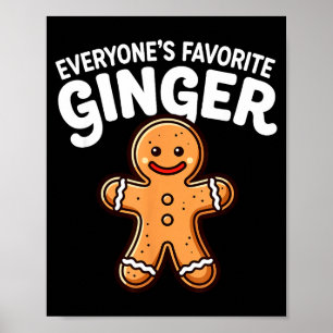 Jedermanns Lieblings Ingwer T Lustiger Lebkuchenma Poster