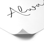 Jederzeit Blenden von Zeilenart benutzerdefinierte Poster (Ecke)