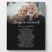 Jederzeit in unserem Hearts Memorial Foto Benutzer Fotoplatte (Vorderseite)