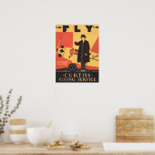 JEDERZEIT JEDERZEIT FLIEGEN Flugzeug-Plakat Poster (Küche)