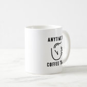 Jederzeit Kaffeezeit Kaffeetasse (VorderseiteRechts)