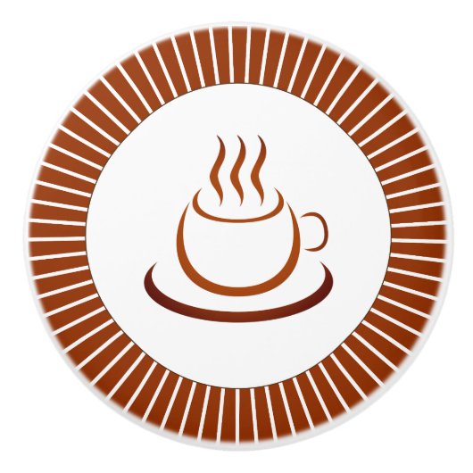 Jederzeit Kaffeezeit Keramikknauf (Vorderseite)