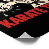 Jederzeit Karate Time Funny Punch Clock Poster (Ecke)