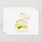 Jederzeit Platz zum Nachtisch Postkarte (Vorne/Hinten)