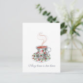 Jederzeit Teezeit Postkarte (Stehend Vorderseite)