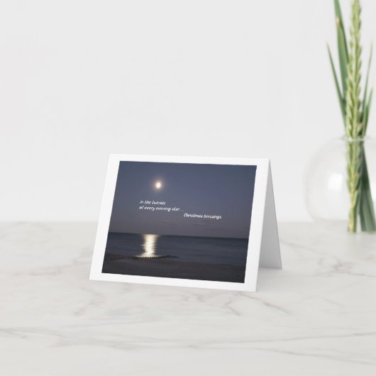 Jedes Abends-Stern-Weihnachten Feiertagskarte (Vorderseite)