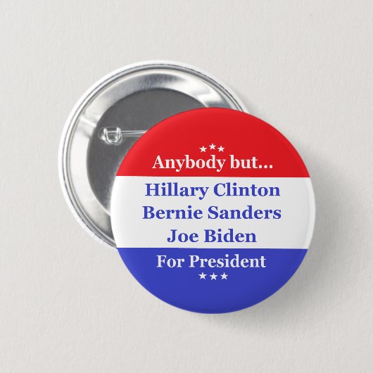 Jedes aber Hillary, biden, Button (Vorne & Hinten)