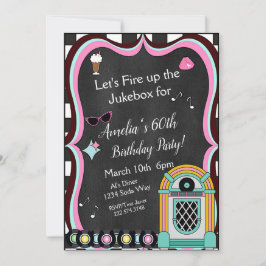 Jedes Alter, 1950er-Jahre Diner zum Geburtstag Einladung