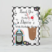 Jedes Alter, 1950er Jahre Retro-Geburtstag Dankeskarte (Stehend Vorderseite)