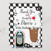 Jedes Alter, 1950er Jahre Retro-Geburtstag Dankeskarte (Vorne/Hinten)