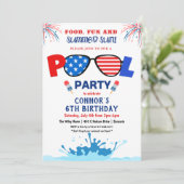 JEDES ALTER - 4. Juli Geburtstagsparty Einladung (Stehend Vorderseite)