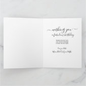 Jedes Alter 5 Foto Collage Blue Personalisiert Geb Karte (Innenseite)