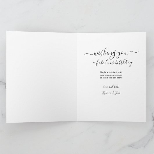 Jedes Alter 5 Foto Collage Light Blue Custom Gebur Karte (Innenseite)