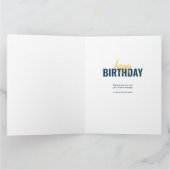 Jedes Alter 8 Foto Collage Blue Personalisiert Geb Karte (Innenseite)