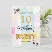 *~* JEDES ALTER Abstrakter Doodle Pastel Brush Einladung (Stehend Vorderseite)