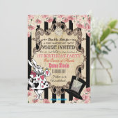 JEDES ALTER - Alice im Wunderland Einladung zum Ge (Stehend Vorderseite)