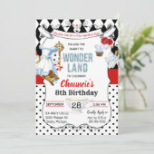 JEDES ALTER - Alice im Wunderland Einladung zum Ge (Stehend Vorderseite)