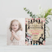 JEDES ALTER - Alice im Wunderland Einladung zum Ge (Stehend Vorderseite)