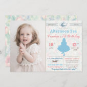JEDES ALTER - Alice im Wunderland Tee Party Einladung (Vorne/Hinten)