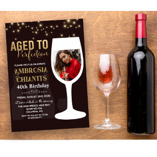 JEDES Alter - Alter bis Perfektion Geburtstagseinl Einladung