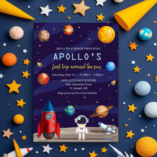 JEDES ALTER - Astronautenjunge zum Geburtstag Einladung
