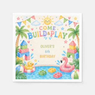 Jedes Alter, Bausteine Kinder Geburtstag Serviette