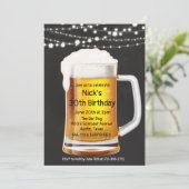 JEDES ALTER - Biere & Cheers Einladung zum Geburts (Stehend Vorderseite)