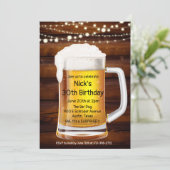 JEDES ALTER - Biere & Cheers Einladung zum Geburts (Stehend Vorderseite)