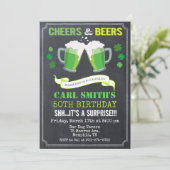 JEDES ALTER - Biere & Cheers Einladung zum Geburts (Stehend Vorderseite)