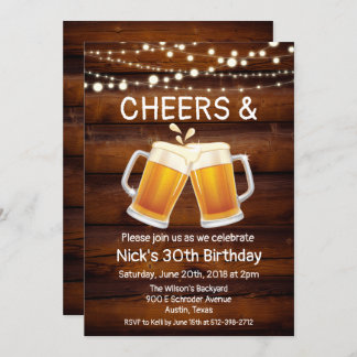 JEDES ALTER - Biere & Cheers Einladung zum Geburts