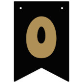 JEDES ALTER Black Gold Custom Foto Geburtstag Wimpelkette (Dritte Fahne)