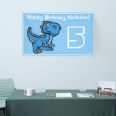Jedes Alter Blue T Rex Dinosaurier Geburtstag Banner (Messeveranstaltung)