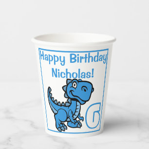 Jedes Alter Blue T Rex Dinosaurier Geburtstag Pappbecher