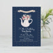 JEDES ALTER - Blumenkohl Tee Party Geburtstag Einladung (Stehend Vorderseite)