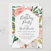 JEDES ALTER - Blumenwasser - Einladung zum Geburts (Vorderseite)