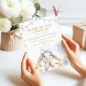 JEDES ALTER Bunny Pink Aquarell Wildblume Geburtst Einladung