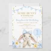 JEDES ALTER Bunny Pink Aquarell Wildblume Geburtst Einladung (Vorderseite)