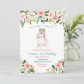 JEDES ALTER - Bunny Watercolor - Einladung zum Geb (Stehend Vorderseite)