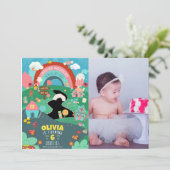 Jedes Alter, Candy Theme Foto Geburtstag Einladung (Stehend Vorderseite)