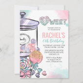 JEDES ALTER - Candy Theme Geburtstagseinladung Einladung (Vorderseite)