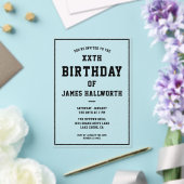 JEDES ALTER Cooler Geburtstag Einladung | Schwarz (In Situ (Hochzeit))