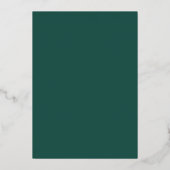 Jedes Alter | Dark Emerald Green und Gold zum Gebu Folieneinladung (Rückseite)