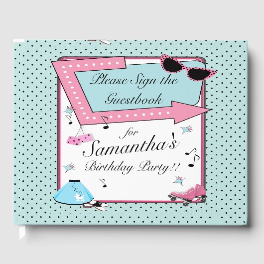 Jedes Alter, das Gästebuch Retro Birthday 1950 (Vorderseite)